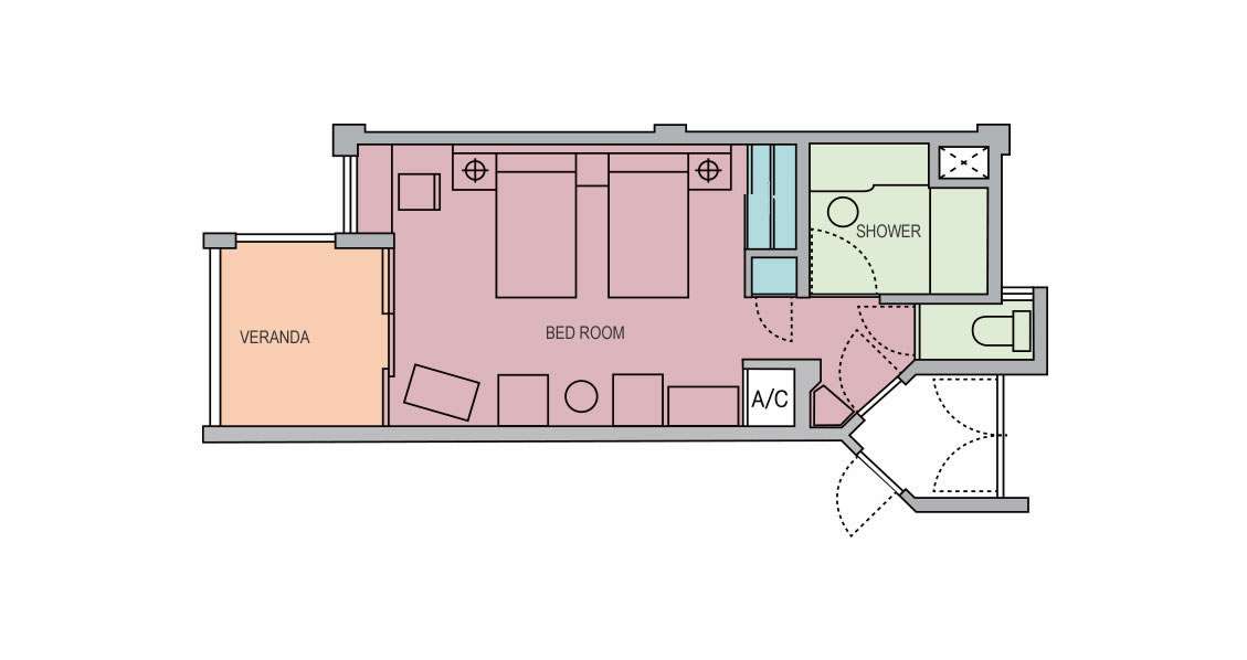 Deluxe Garden View Room Layout